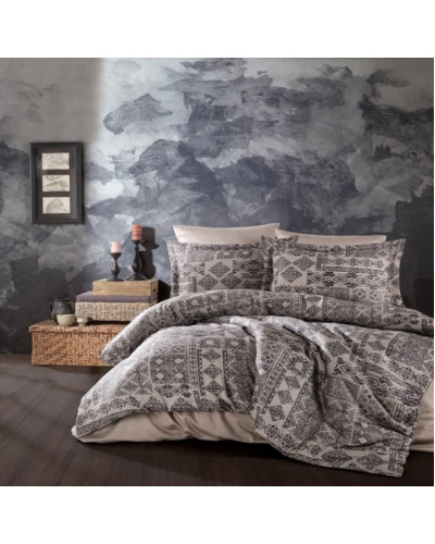 Постельное белье Prima Casa Route antracit сатин евро