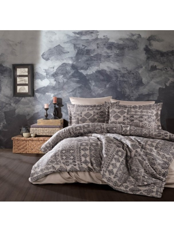 Постельное белье Prima Casa Route haki сатин полуторное