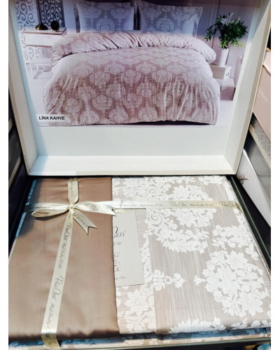 Постельное белье Prima Casa Lina kahve сатин евро