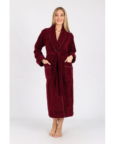 Халат женский nusa хлопок/бамбук модель 6895 бордовый, xxxl