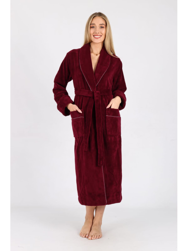 Халат женский nusa хлопок/бамбук модель 6895 бордовый, xxxl