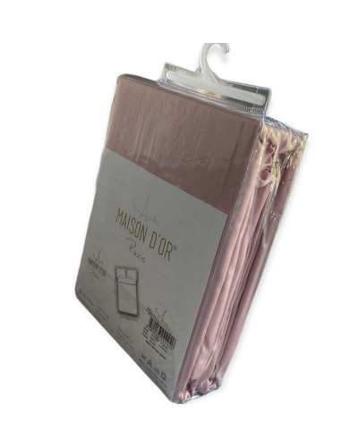 Простынь сатиновая Maison D'or rose  240x260 + наволочки 2-50x70