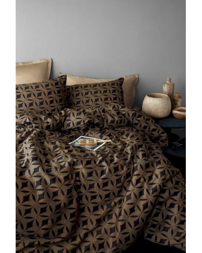 Постільна білизна Issimo Home Mondo gold сатин digital полуторна