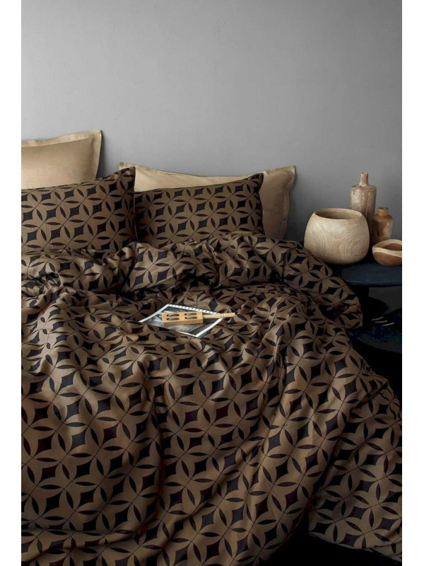 Постільна білизна Issimo Home Mondo gold сатин digital сімейний