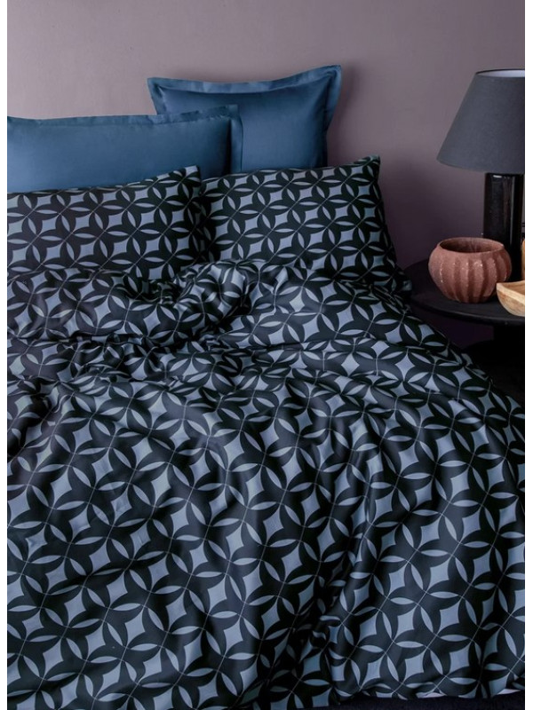 Постельное белье Issimo Home Mondo blue сатин digital полуторное