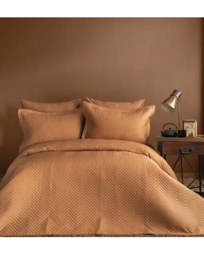Покрывало Issimo Home Simply terracotta сатин 240x260; наволочки 2-50x70