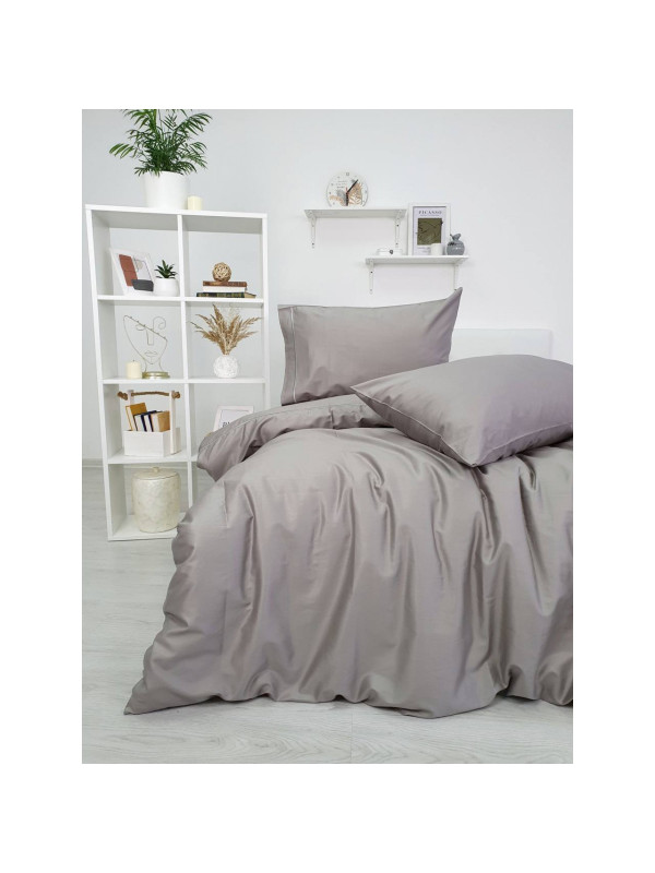 Постельное белье Tivolyo Home Casual haki делюкс сатин семейное