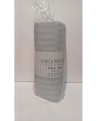Простынь сатиновая Venica mascuse v1 160x200 +наволочки 2-50x70