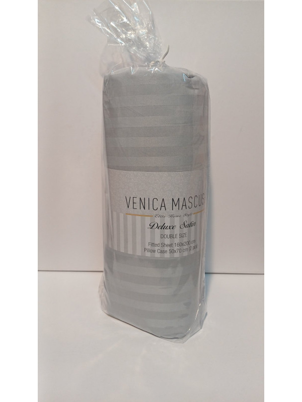 Простынь сатиновая Venica mascuse v1 160x200 +наволочки 2-50x70