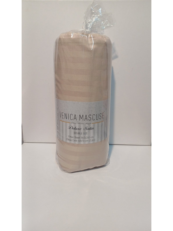 Простынь сатиновая Venica mascuse v2 160x200 +наволочки 2-50x70