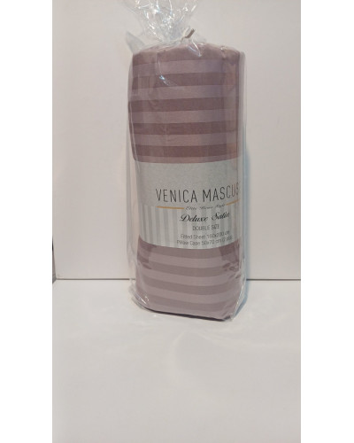Простынь сатиновая Venica mascuse v3 160x200 +наволочки 2-50x70
