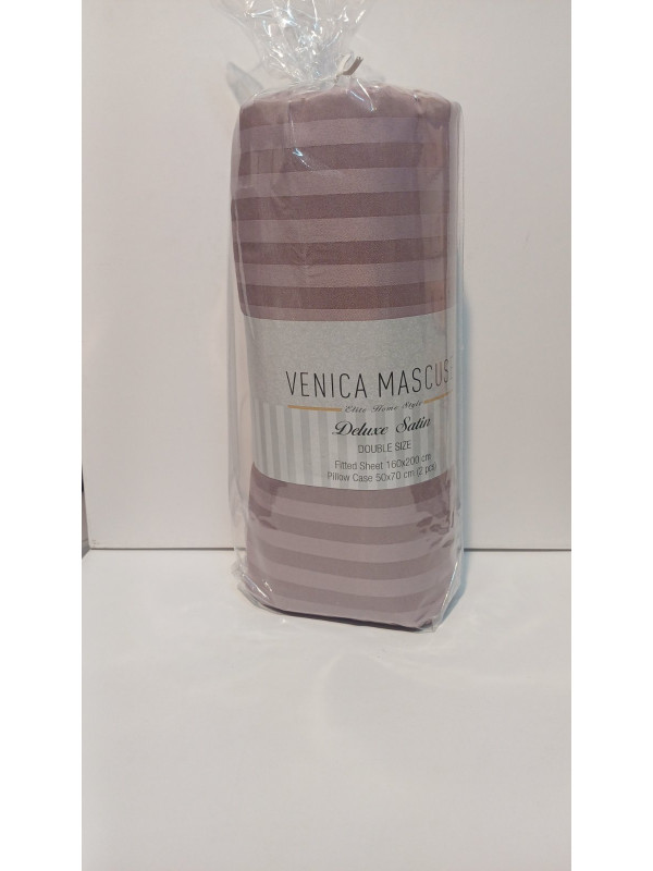 Простынь сатиновая Venica mascuse v3 160x200 +наволочки 2-50x70