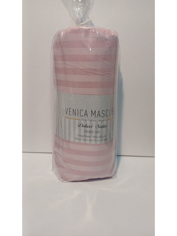 Простынь сатиновая Venica mascuse v6 160x200 +наволочки 2-50x70