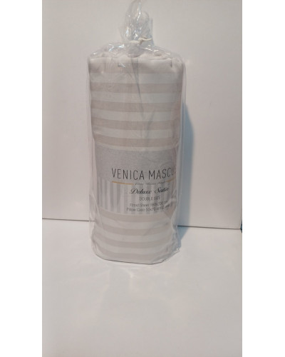Простынь сатиновая Venica mascuse v9 160x200 +наволочки 2-50x70
