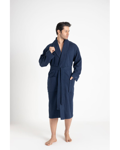 Халат мужской nusa трикотаж модель 23680 mavi, l/xl