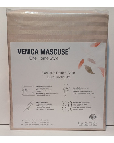 Постельное белье Venica mascuse V3 страйп сатин  полуторное