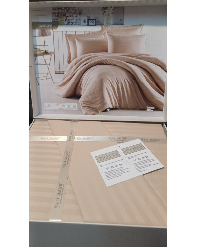 Постельное белье Venica mascuse V2 страйп сатин  семейный