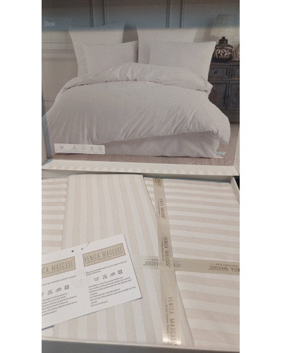 Постельное белье Venica mascuse V3 страйп сатин  семейный