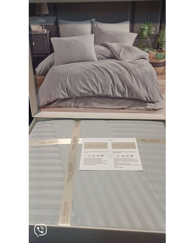 Постельное белье Venica mascuse V4 страйп сатин  семейный