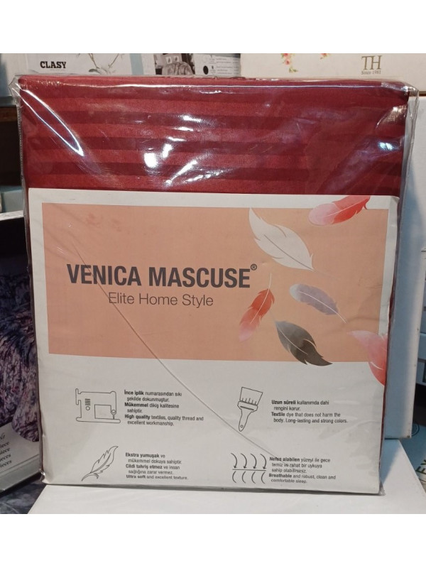 Постельное белье Venica mascuse V5 страйп сатин  семейный