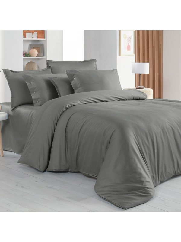 Постельное белье Sarev Monochrome gray делюкс сатин 300TC евро