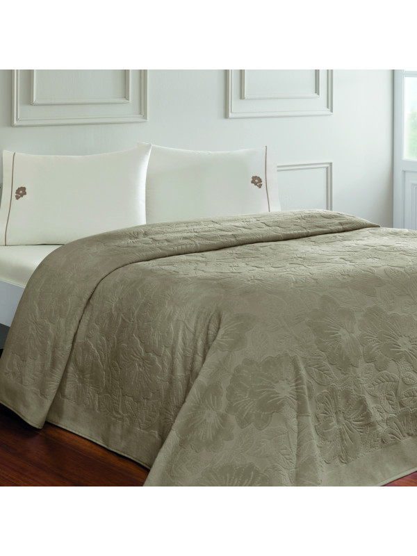 Постільна білизна Tivolyo Home Monstera kahve піке євро