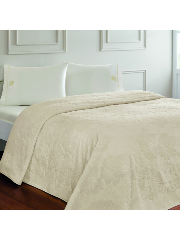 Постельное белье Tivolyo Home Monstera bej пике евро