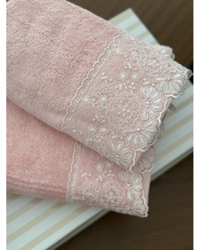 Полотенца Tivolyo Home Felicia pudra 50x100; 75x150