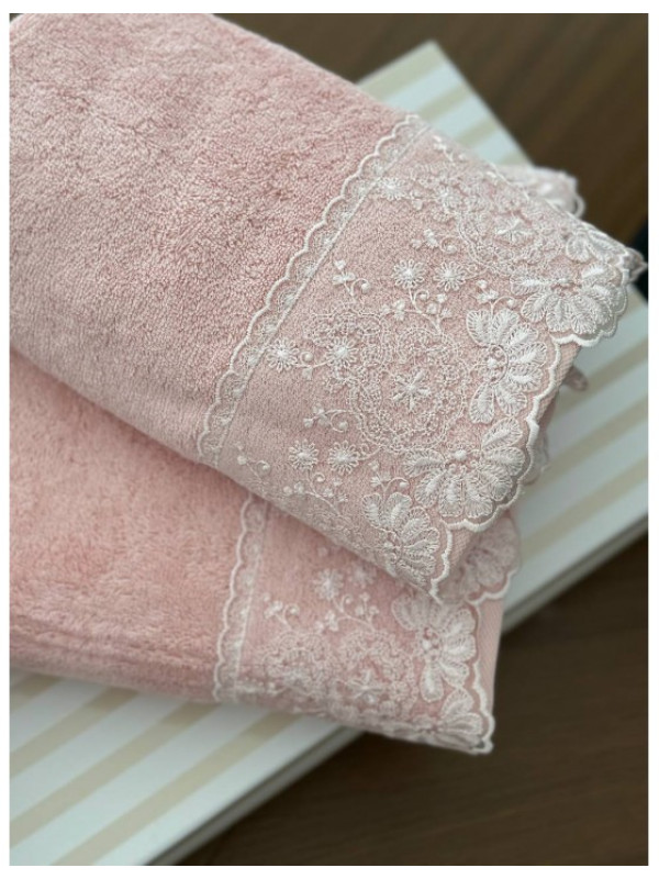Полотенца Tivolyo Home Felicia pudra 50x100; 75x150
