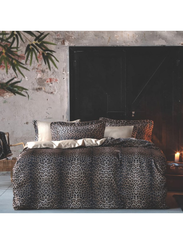 Постельное белье Tivolyo Home Leopard делюкс сатин семейное