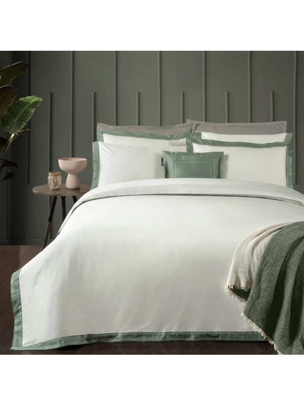 Постельное белье Sarev Layana yesil сатин делюкс 500TC евро