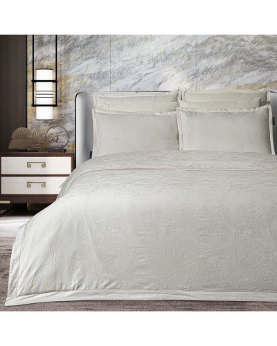 Постельное белье Sarev Borendo krem жаккард делюкс сатин 300ТС евро