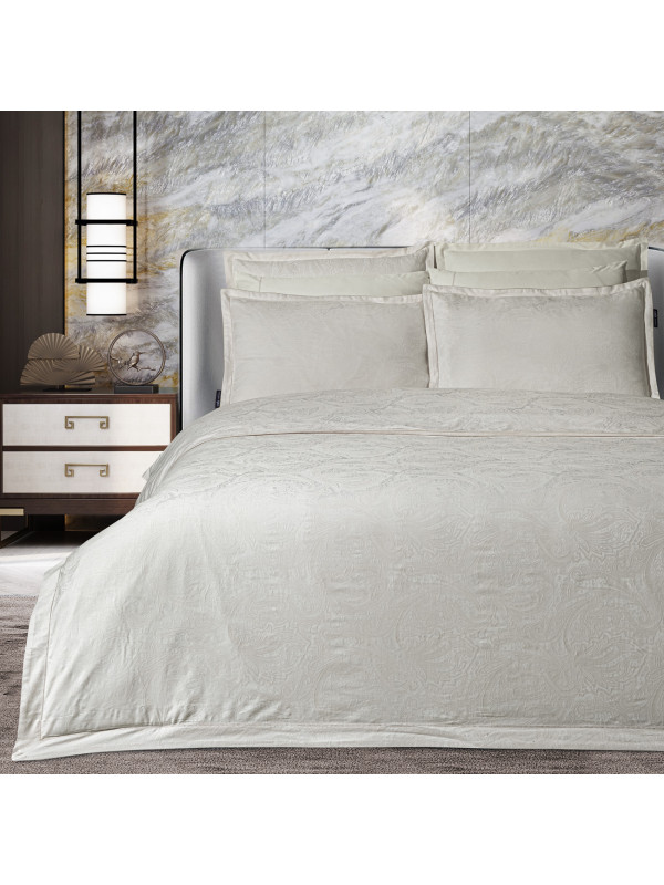 Постельное белье Sarev Borendo krem жаккард делюкс сатин 300ТС евро