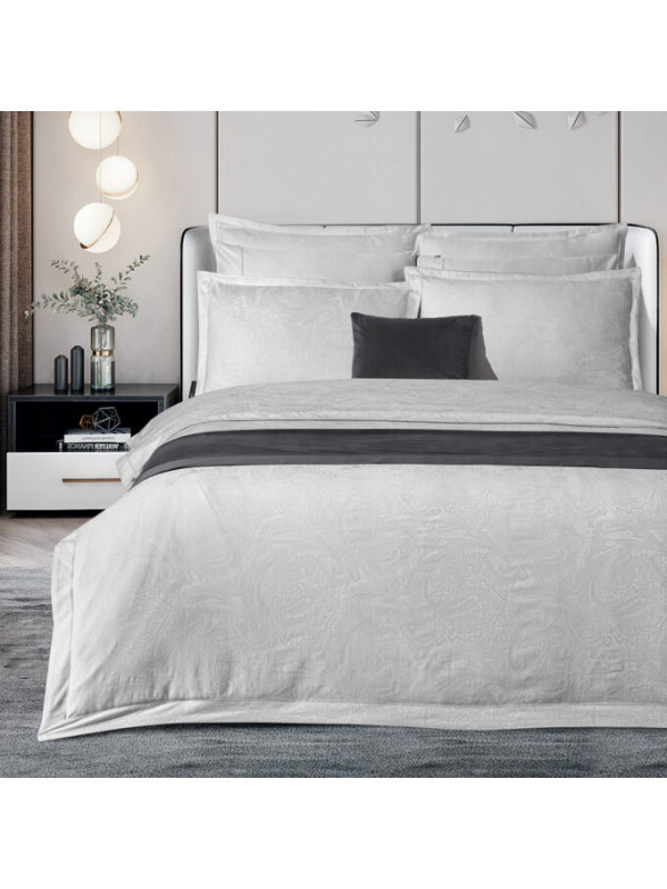 Постельное белье Sarev Borendo gri жаккард делюкс сатин 300ТС евро