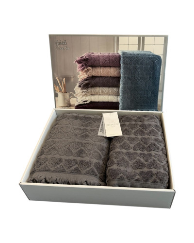 Набор полотенец Maison D'or Gabrielle grey 50x100; 85x150