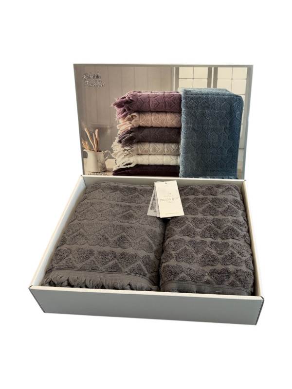 Набор полотенец Maison D'or Gabrielle grey 50x100; 85x150