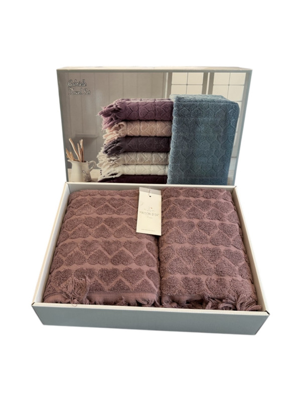 Набор полотенец Maison D'or Gabrielle lilac 50x100; 85x150