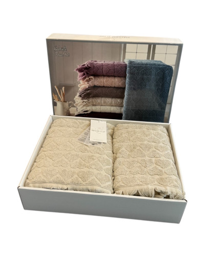 Набор полотенец Maison D'or Gabrielle beige 50x100; 85x150