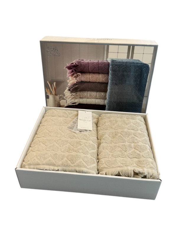 Набор полотенец Maison D'or Gabrielle beige 50x100; 85x150