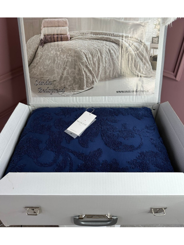 Махровая простынь Maison D'or Sanda navy 220x240