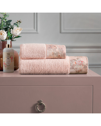 Набор полотенец Tivolyo Home Nostalgia pudra 50x100; 75x150