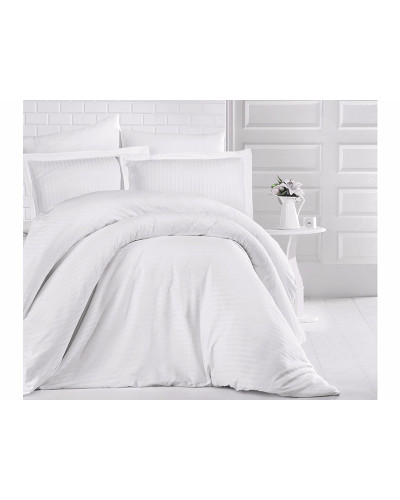 Постельное белье Clasy beyaz страйп сатин евро