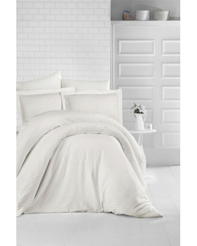 Постельное белье Clasy krem страйп сатин евро