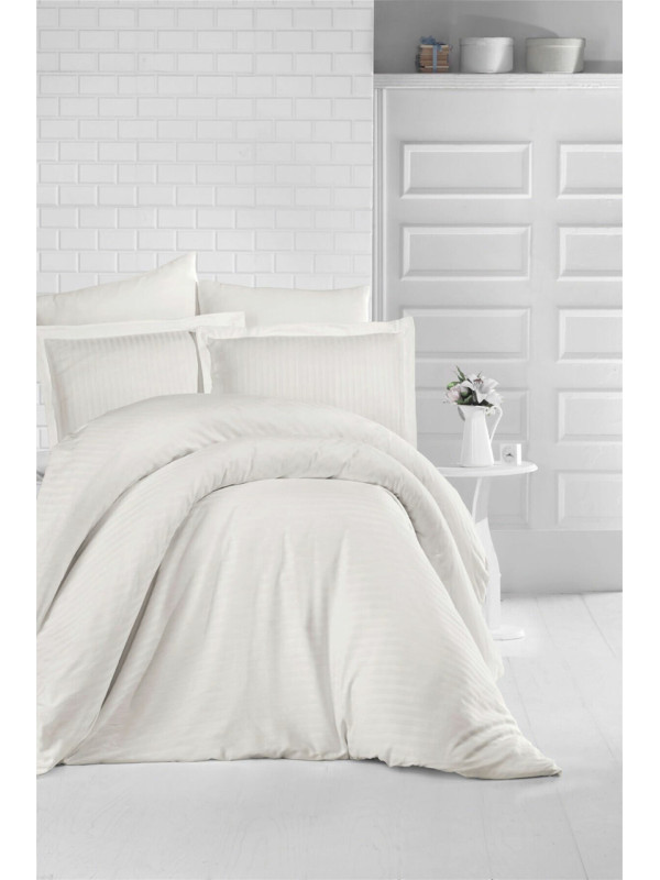 Постельное белье Clasy krem страйп сатин евро