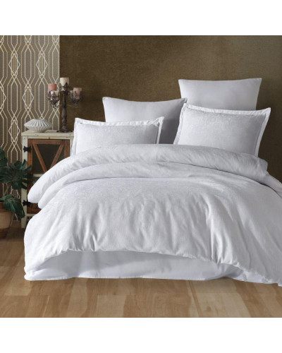 Постельное белье Clasy Vienna beyaz жаккард евро