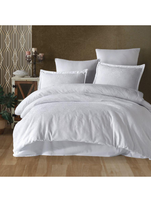 Постельное белье Clasy Vienna beyaz жаккард евро