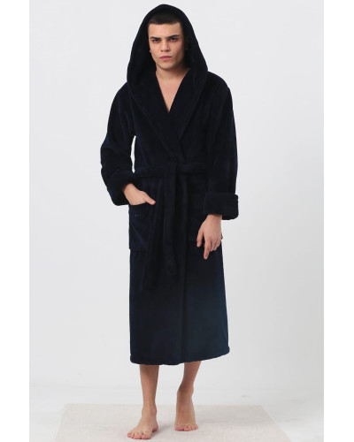 Халат мужской nusa микрофибра модель 1445   синий, xxxl