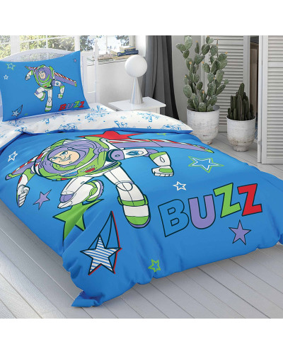 Подростковое постельное белье Tac Disney Toy Story Buzz ранфорс полуторное на резинке