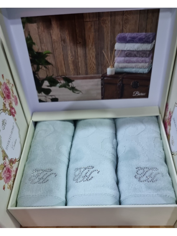 Кухонные полотенца Tivolyo Home Baroc su yesil 3-30x50