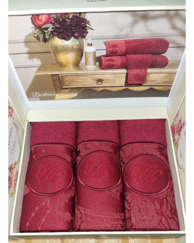 Кухонные полотенца Tivolyo Home Bordeaux 3-30x50